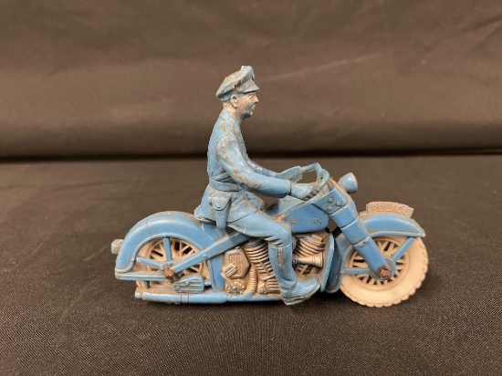 Auburn Rubber Police Motorcycle with Policeman