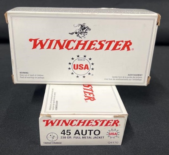 58 Rounds Winchester 45 Auto 230 GR FMJ