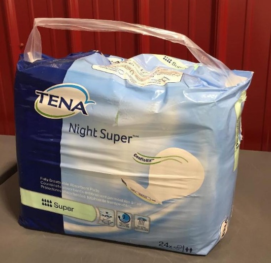 1 PKG OF TENA FULLY BREATHABLE ABSORBENT PADS (SUPER)
