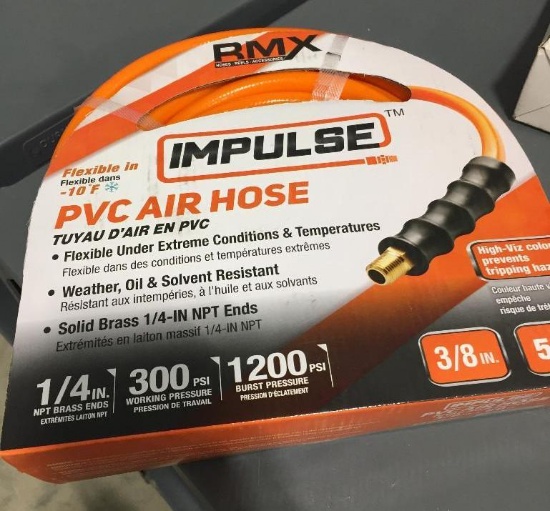IMPULSE PVC AIR HOSE, 50 FT, 3/8"