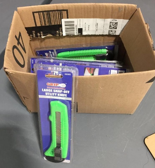 BOX OF GRIP LARGE SNAP-OFF UTILITY KNIVES