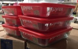 6 SMALL PYREX CONTAINERS