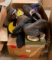 LARGE BOX OF USED FOOTWARE