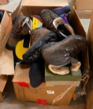 LARGE BOX OF USED FOOTWARE