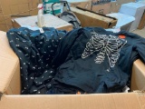 LARGE BOX OF ASSORTED KID'S HALLOWEEN TOPS