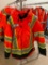 USED HEAVY WINTER SAFETY JACKET, SIZE MEDIUM