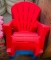 4 KID'S CHAIRS, RED