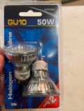 10 OF 50W HALOGEN BULBS