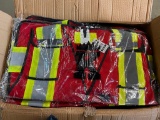 APPROX. 50 RED SAFETY VESTS --- ONE SIZE FITS ALL