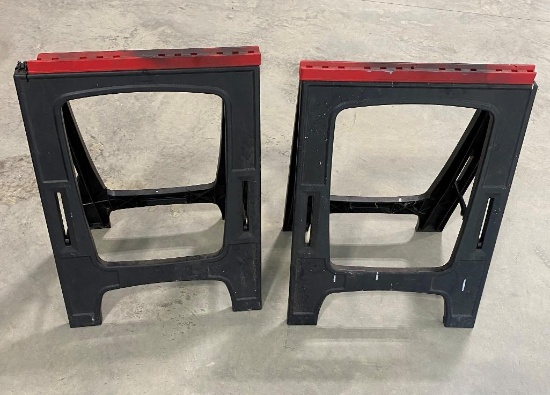 TWO PLASTIC STANDS --- USED