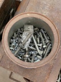 SMALL TIN OF ASSORTED NUTS AND BOLTS
