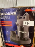 MASTERCRAFT SUBMERSIBLE SUMP PUMP