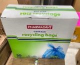 6 BOXES OF PHARMASAVE CLEAR BLUE RECYCLING BAGS