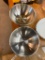 2 STAINLESS STEEL MIXING BOWLS