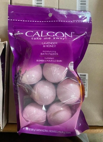 24 BAGS OF CALGON LAVENDER AND HONEY BATH FIZZIES