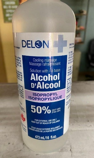 12 OF 473ML BOTTLES OF 50% RUBBING ALCOHOL
