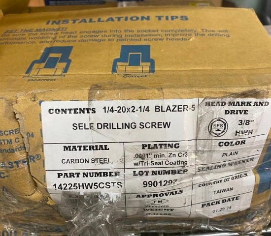 1000 1/4-20INX2-1/4IN SELF DRILLING SCREWS
