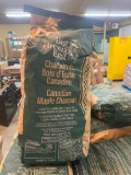 2 LARGE BAGS OF MAPLE CHARCOAL, 8KG EACH
