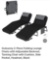 2 FOLDING LOUNGE CHAIRS WITH ADJUSTABLE BACKREST, BLACK