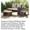 3PC RATTAN PATIO FURNITURE WITH CUSHIONS