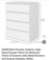 4-DRAWER CABINET, WHITE HIGH GLOSS DRESSER