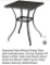 PATIO TABLE WITH UMBRELLA HOLE, 34 IN