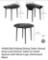 ROUND BLACK DROP-LEAF KITCHEN TABLE