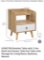 BEDSIDE TABLE WITH 2-TIER SHELF AND DRAWER