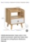 BEDSIDE TABLE WITH 2-TIER SHELF AND DRAWER