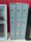 80 x 36 x 18 INCH STEEL, 9-DOOR LOCKERS --- (DAMAGED ON ONE SIDE)