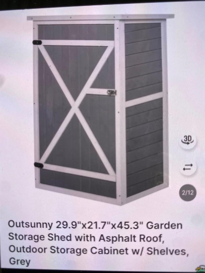 30 IN x 21 IN x 45 IN GARDEN STORAGE SHED