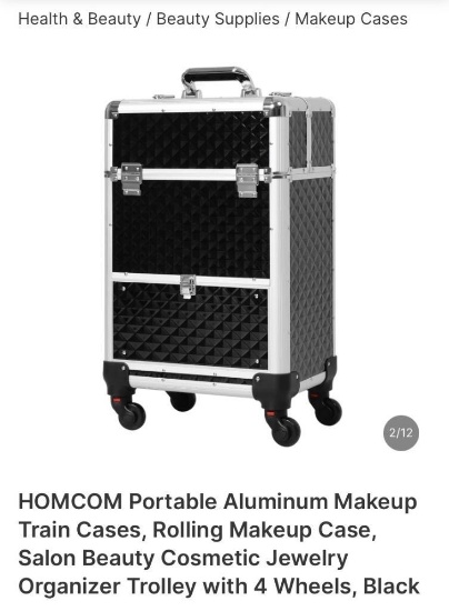 PORTABLE ALUMINIUM MAKEUP TRAIN CASE