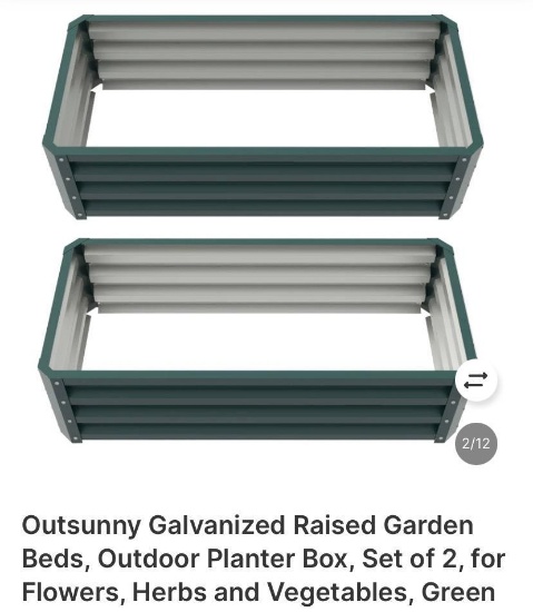 RAISED GARDEN BED, SET OF 2