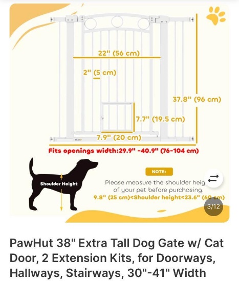 DOG GATE WITH CAT DOOR