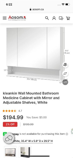 WALL MOUNTED BATHROOM MEDICINE CABINET WITH MIRROR