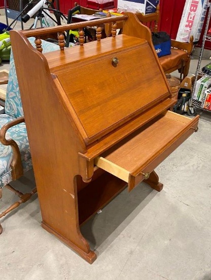 SOLID WOOD DROP FRONT SECRETARY DESK