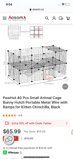 SMALL ANIMAL CAGE