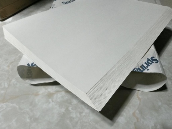 1 PKG (APPROX. 450 SHEETS) OF WET-ONE-SIDE PAPER, WHITE, 8.5x11 (LETTER)