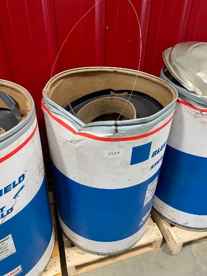 550 LB BARREL OF BLUESHIELD WELDING WIRE --- BARREL WAS UPSET