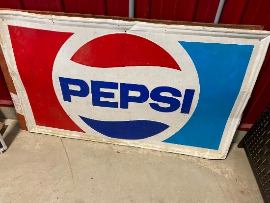5 x 3 FT STEEL PEPSI SIGN