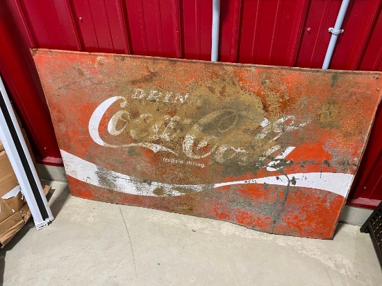 5 x 3 FT STEEL COKE SIGN