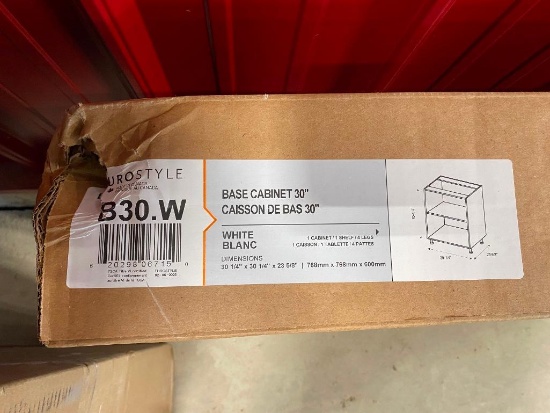 DAMAGED 30 INCH WHITE BASE CABINET