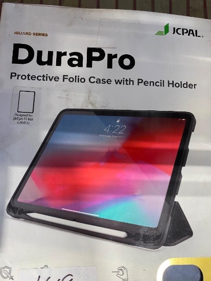 PROTECTIVE FOLIO CASE WITH PENCIL HOLDER