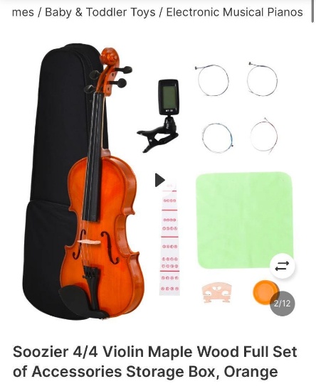 VIOLIN MAPLE WOOD SET