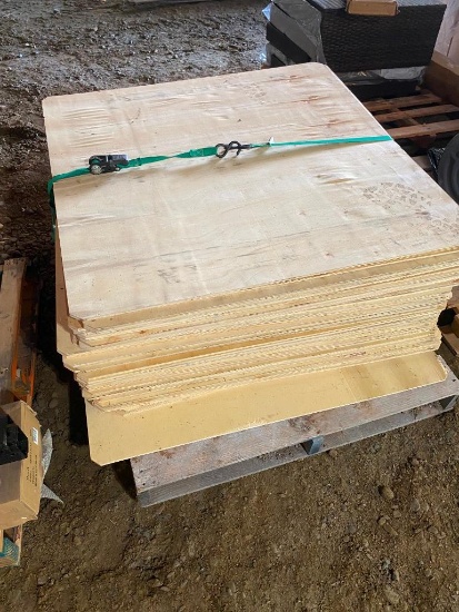 50 SHEETS OF 42 x 42 x 3/8 INCH PLYWOOD