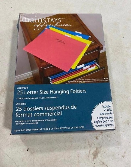 25 LETTER SIZE HANGING FOLDERS