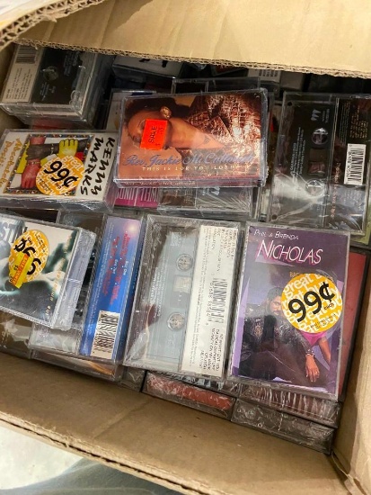 BOX OF CASSETTE TAPES