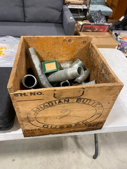 BUTTER BOX FULL OF PIPE FITTINGS