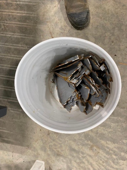 PAIL OF SHELVING HARDWARE