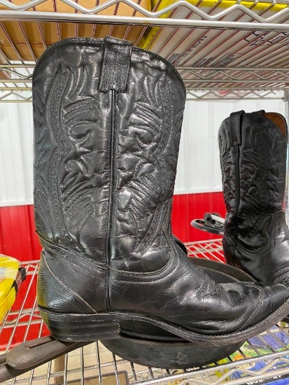 COWBOY BOOTS- LOOKS TO BE ABOUT SIZE 10 BUT NO MARKINGS